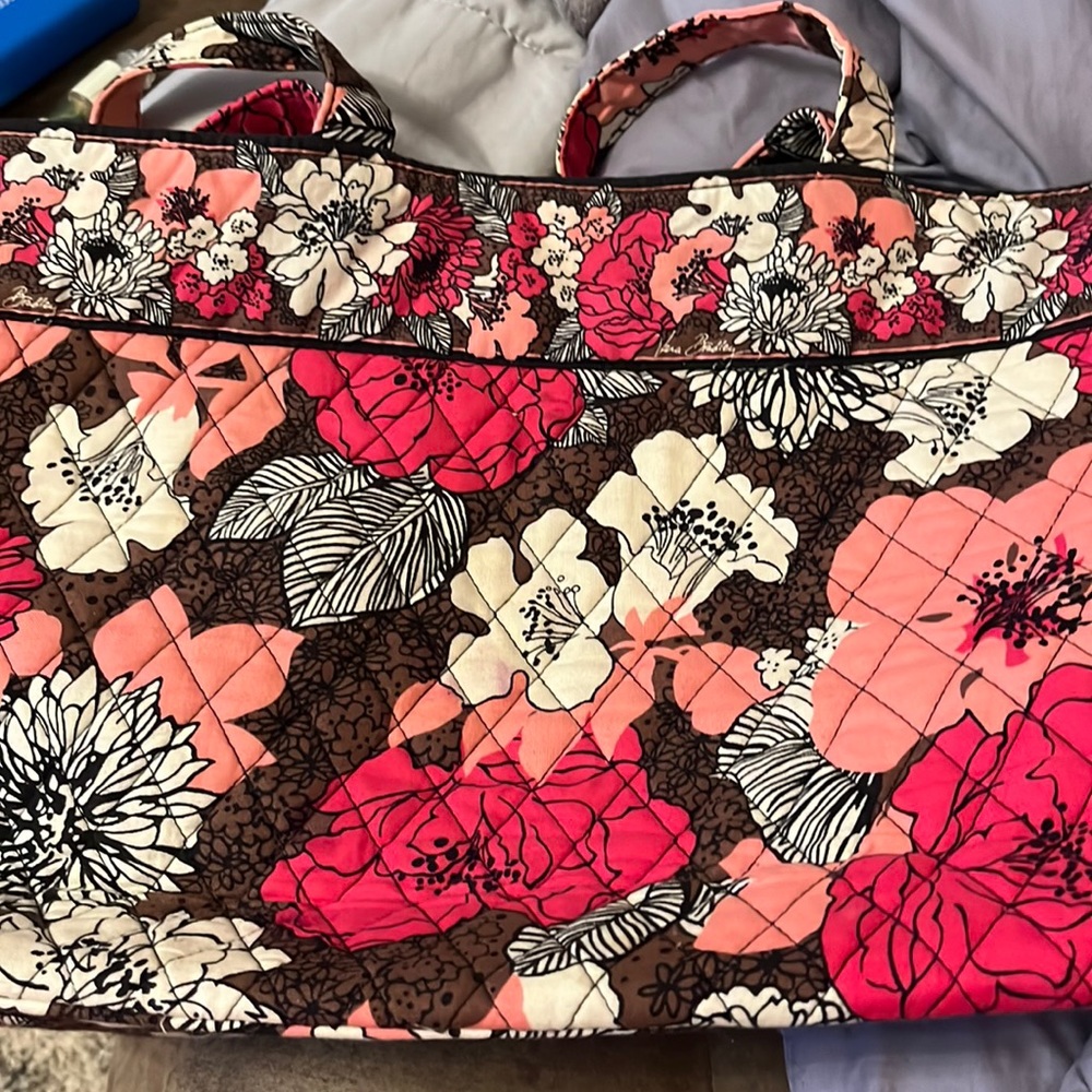 Vera Bradley Mocha Rouge Tote Bag